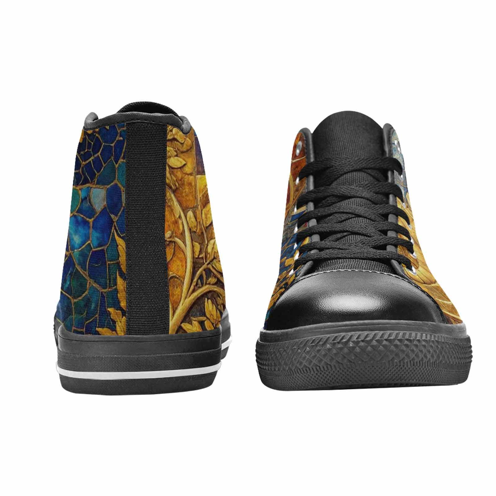 MEN'S Klimt-Style Gold Leaf High Top Canvas Aesthetic Shoes