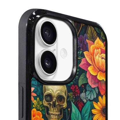 iPhone 17 Case — Skulls Botanicalskulls Pattern D7b Gothic Skulls, Custom Printed Phone Case