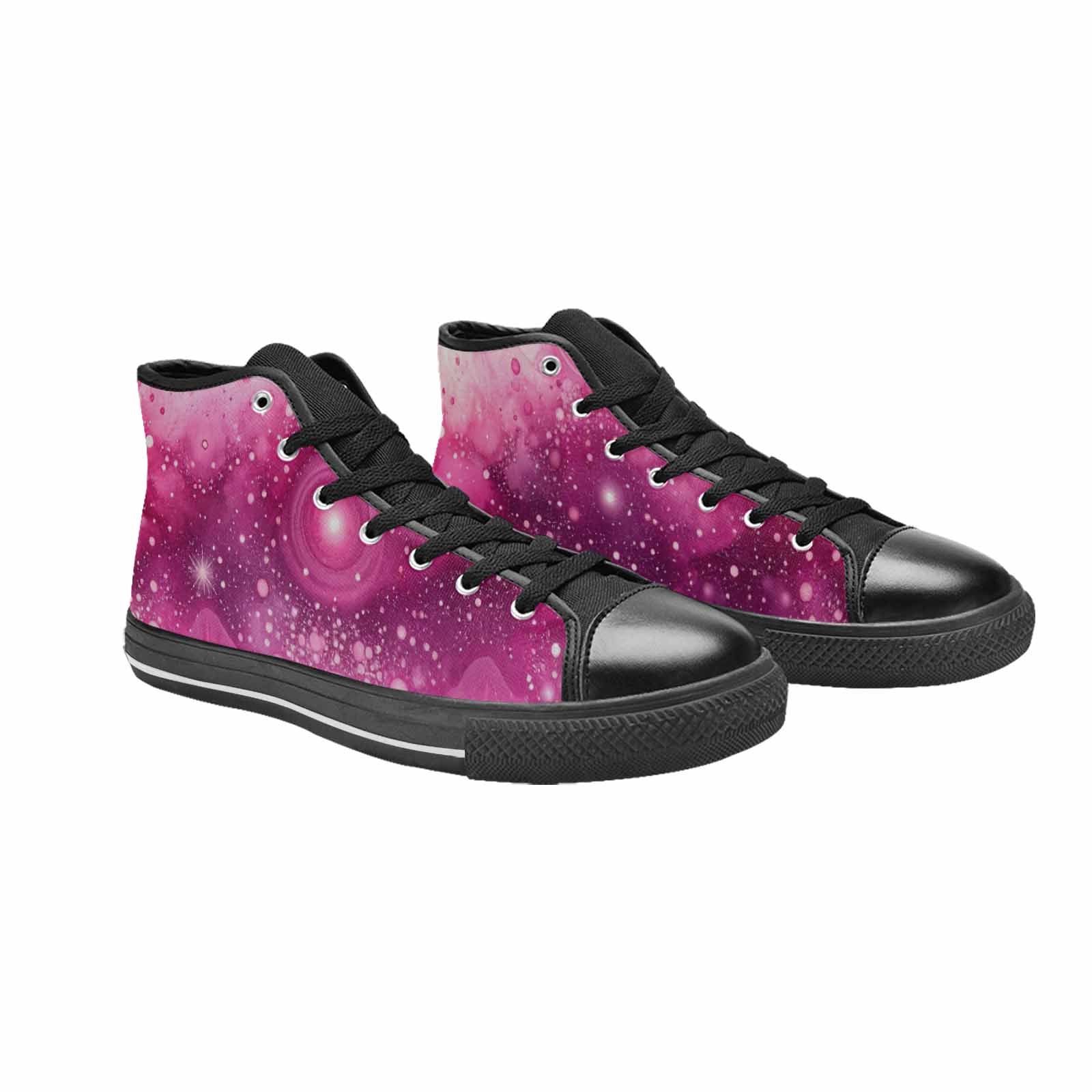 MEN'S Galaxy Art - High Top Canvas Cottagecore Shoes