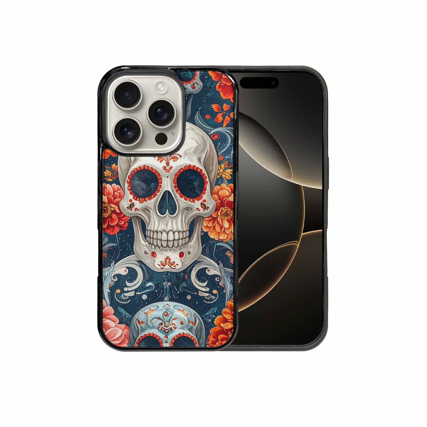 iPhone 16 Pro Case — Marble Skull Custom, Custom Print Case Cover