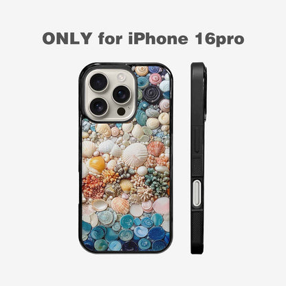 iPhone 16 Pro Case — Seashell Collage Seashell Collage Pattern Hundreds, Unique Phone Case Design