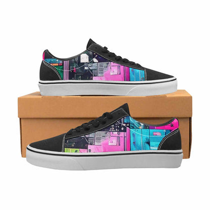 MEN'S Circuit Board Cyberpunk Canvas Lace-Up Dark Academia Custom Shoes