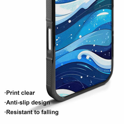 iPhone 17 Case — Glossy Winter Wave Cartoon Cute, Custom Made Phone Cover