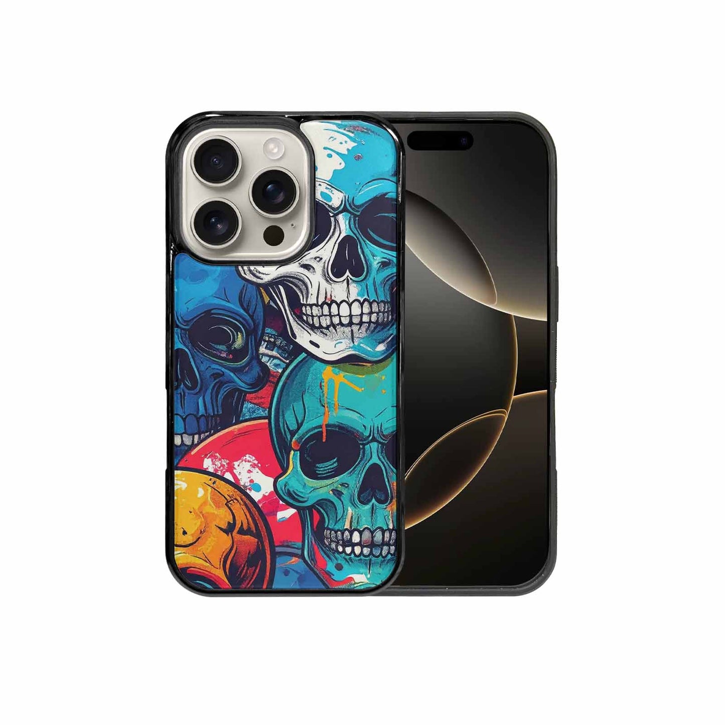 iPhone 16 Pro Case — Graffiti Skull Art Seamless Pattern Vibrant, Custom Made Phone Cover