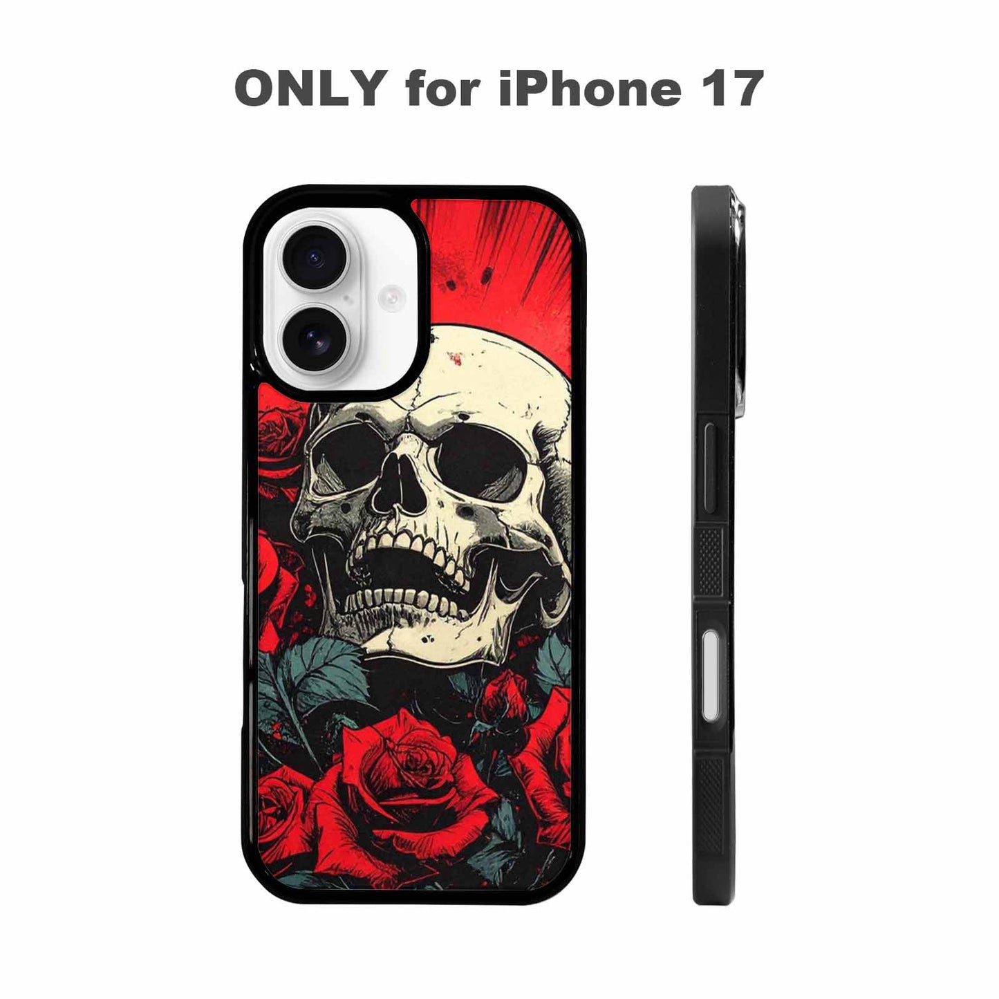 iPhone 17 Case — Skull Dark Art Gothic Print Gothic, Customized Protective Case