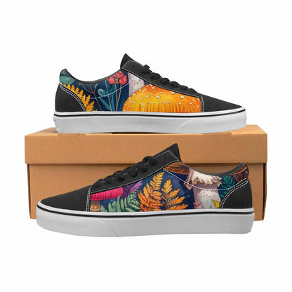 WOMEN'S Mushrooms  Botanical Mushrooms Lace-Up Canvas Grunge Custom Shoes