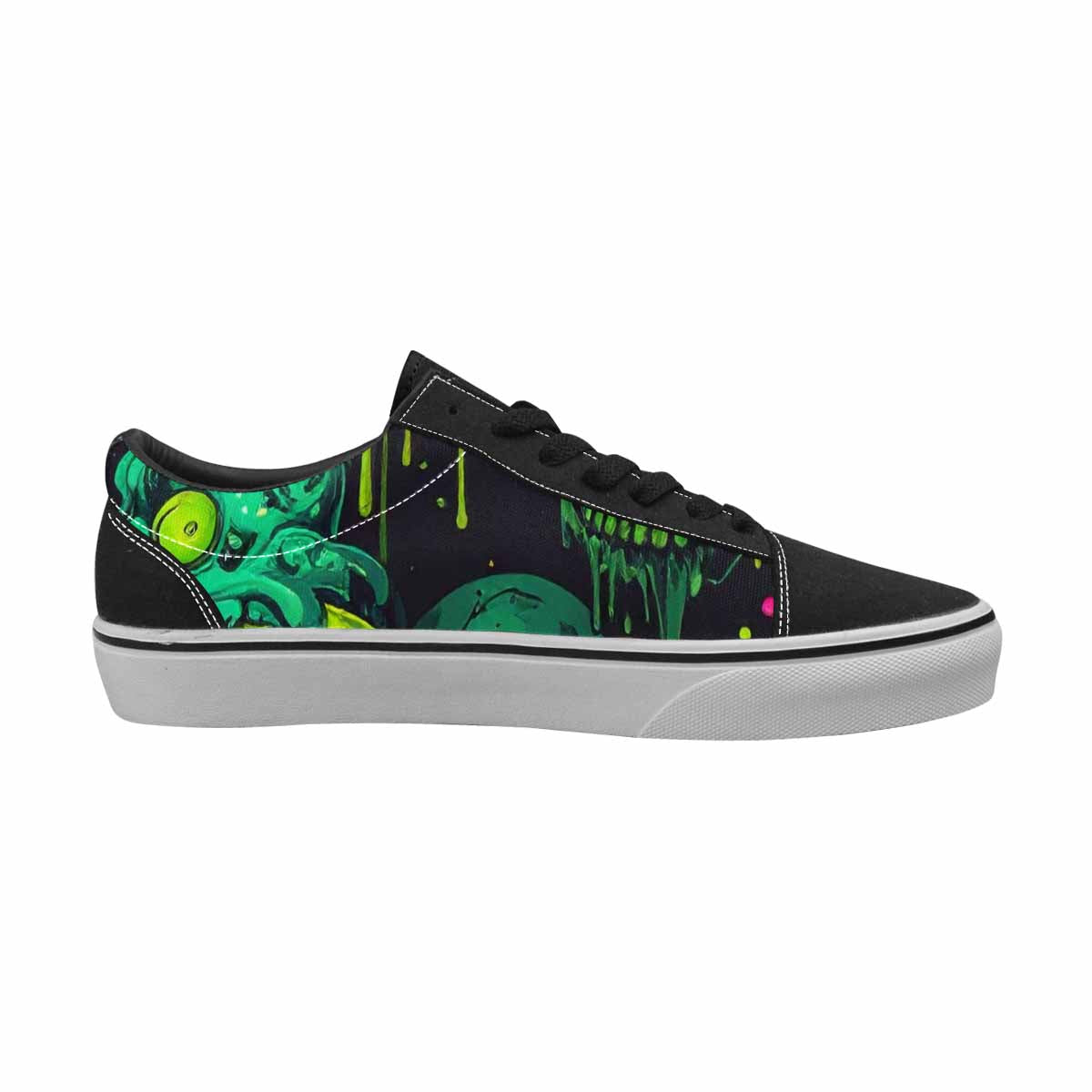 WOMEN'S More Overlapping Ontop Each Lace-Up Canvas Neon Fantasy Shoes
