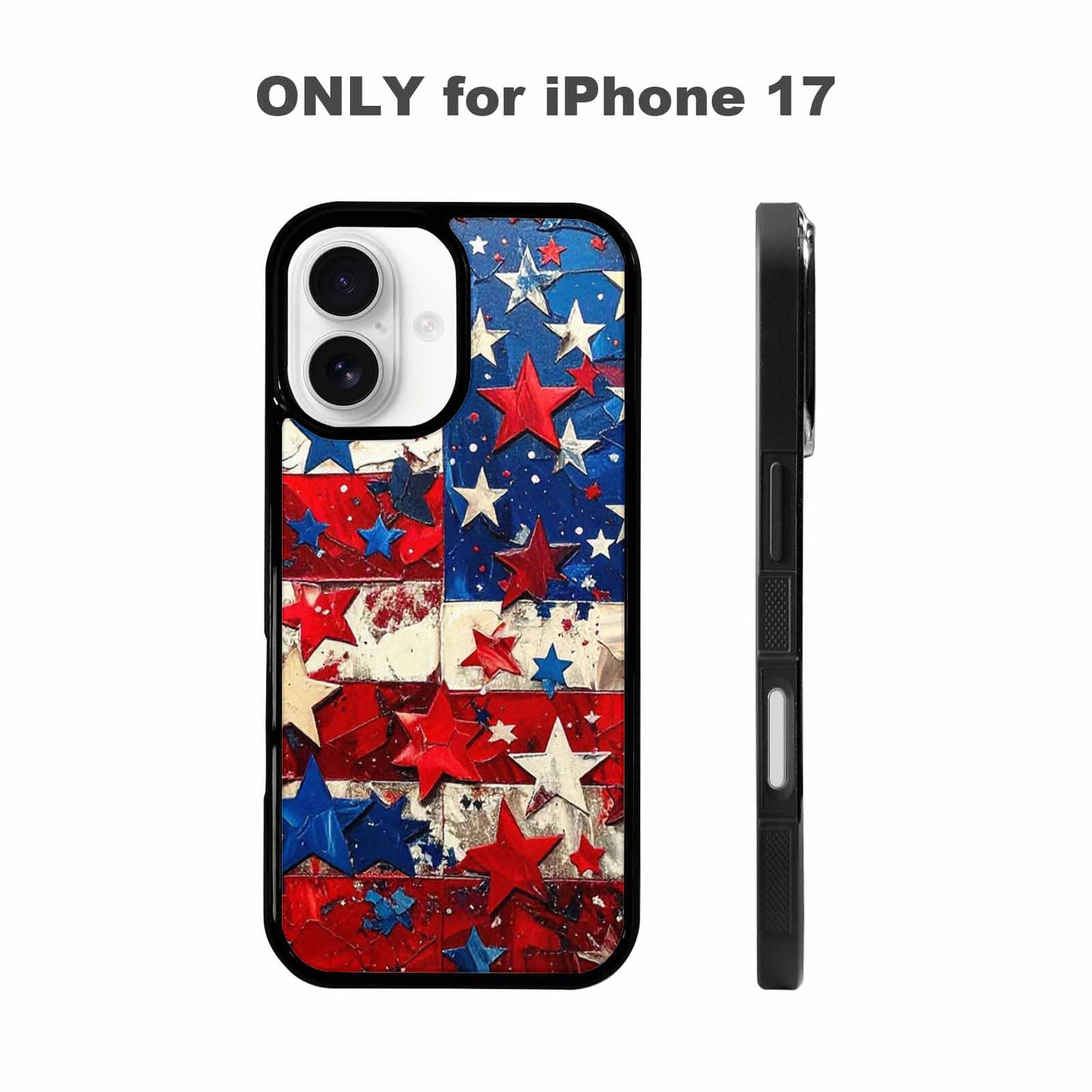iPhone 17 Case — Patriotic Stars And Stripes Galaxy Space, Custom Print Case Cover