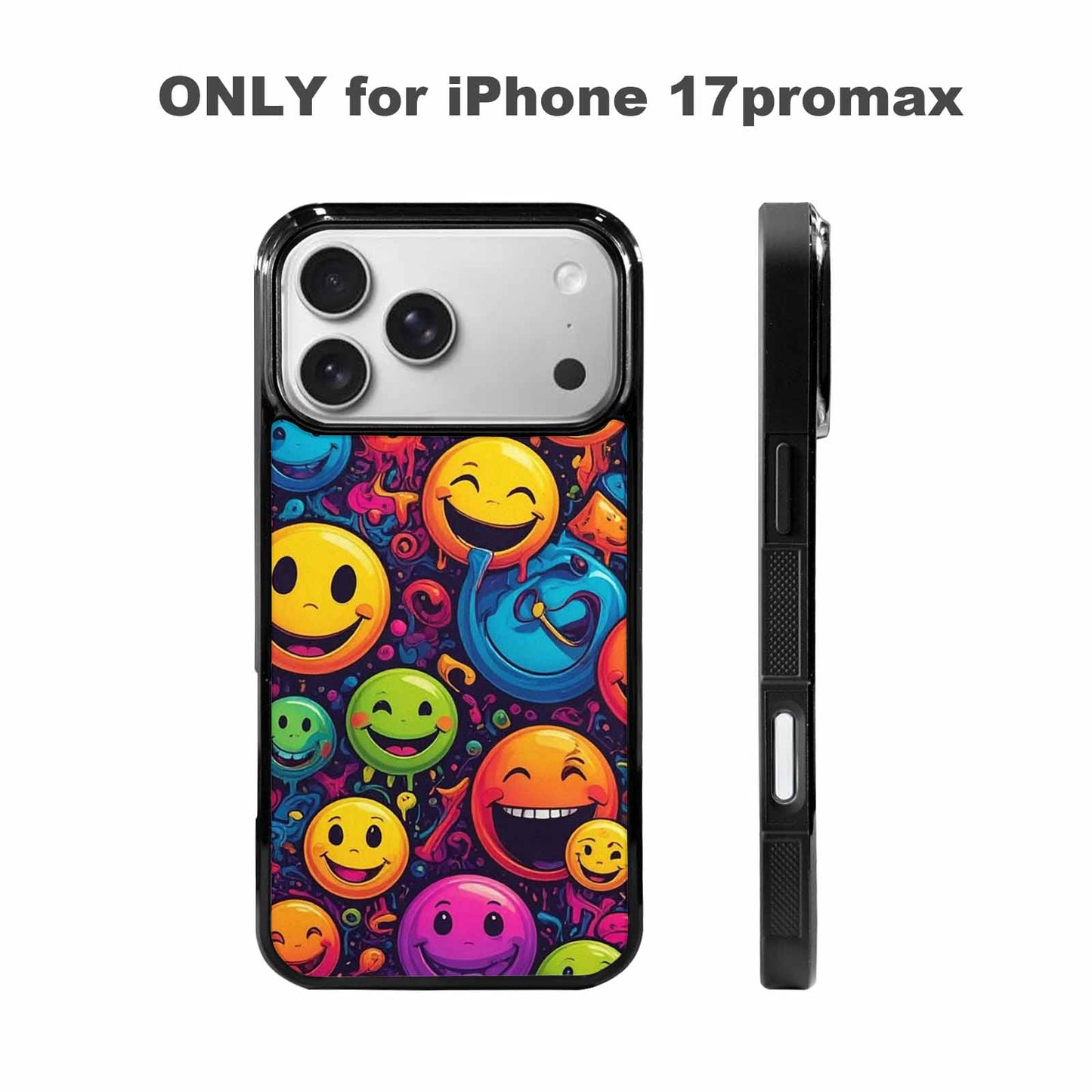 iPhone 17 Pro Max Case — Small Yellow Smiley Face Original Art, Personalized Phone Case