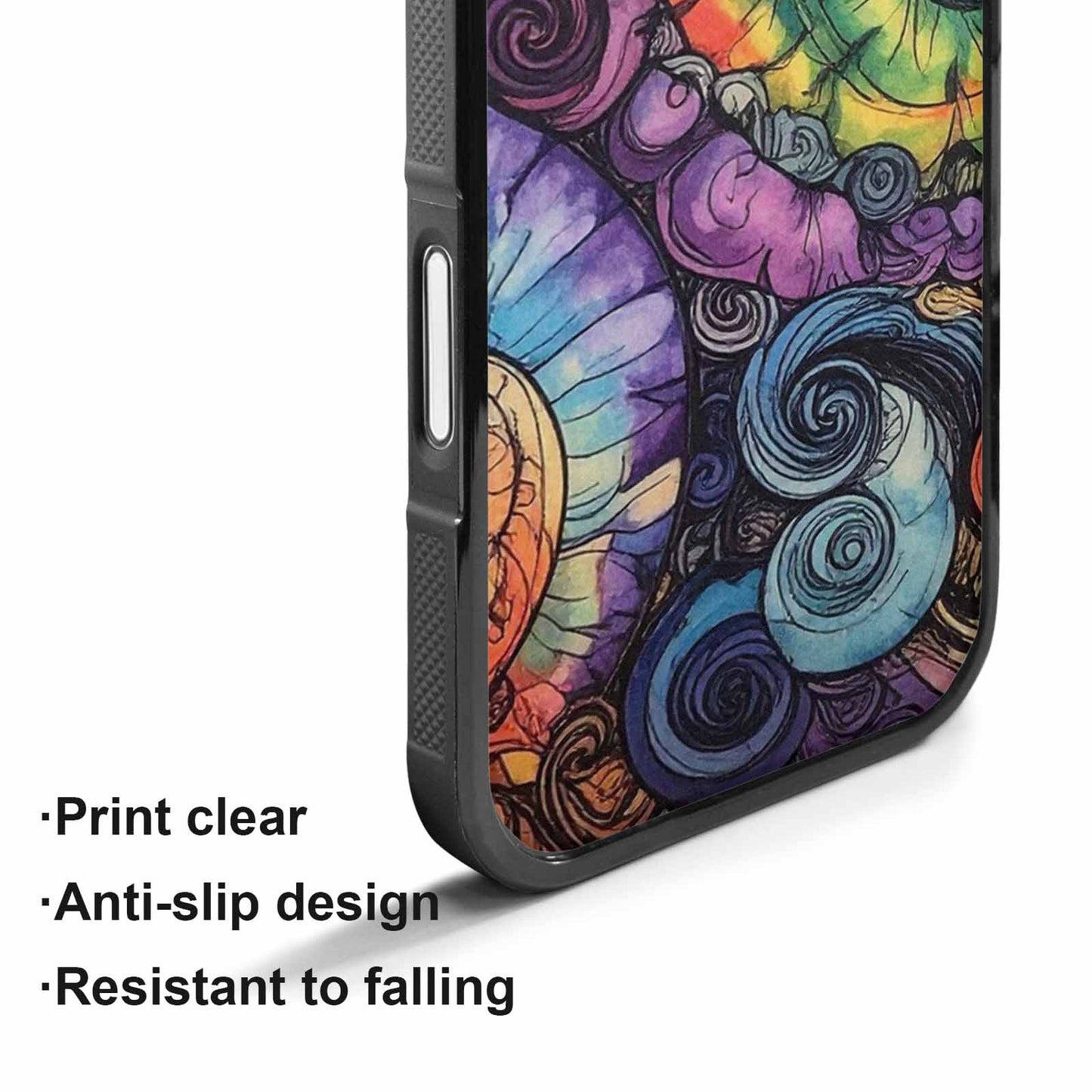 iPhone 17 Case — Tie Dye Swirls (black Tie Dye, Custom Made Phone Cover