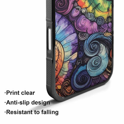 iPhone 17 Case — Tie Dye Swirls (black Tie Dye, Custom Made Phone Cover