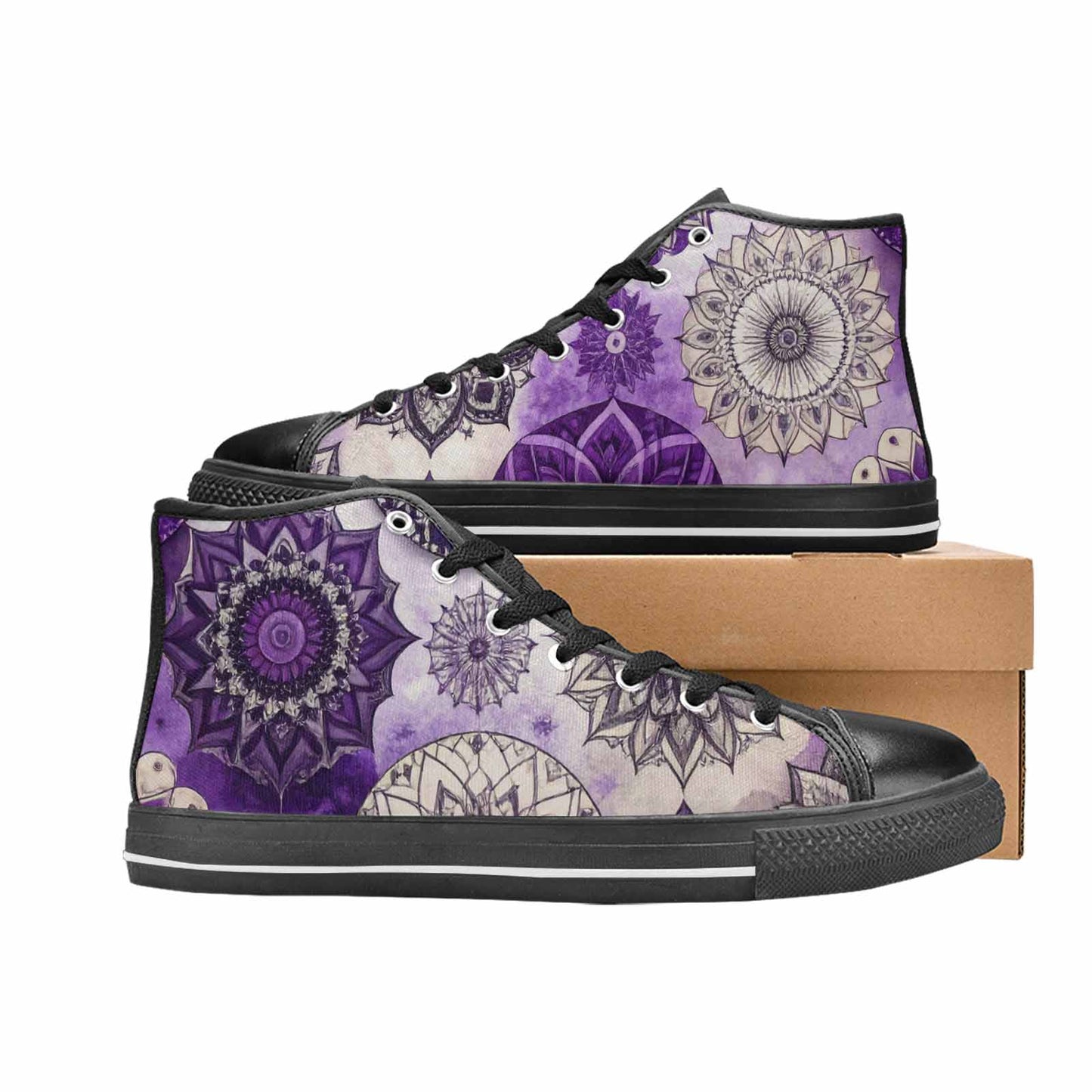 WOMEN'S Mandala High Top Canvas Vivid Shoes