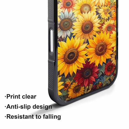 iPhone 17 Air Case — Full Color Vibrant Sunflower Burst Floral, Custom Printed Phone Case