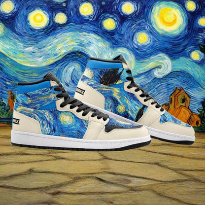 Mermaid Red Gold Wearable Bold Art - Freaky Shoes