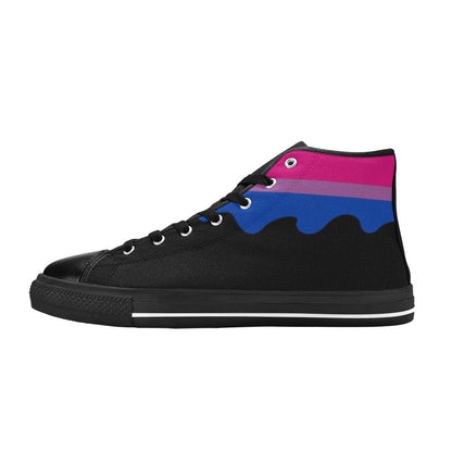 MEN'S Bi Flag 4 Pride LGBT High Top Canvas Custom Sneakers