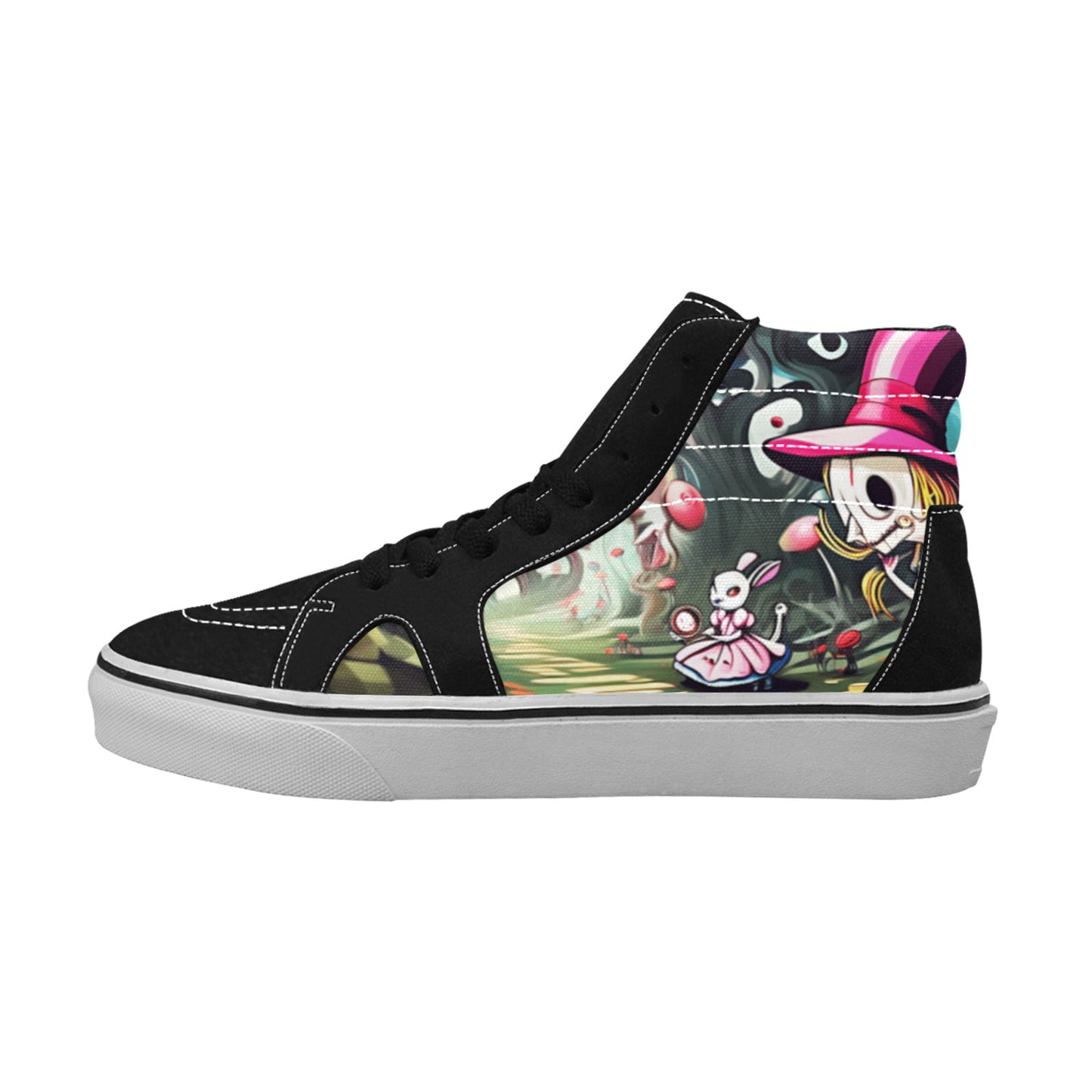 WOMEN'S Evil Wonderland World High Top Skateboarding Vivid Custom Shoes