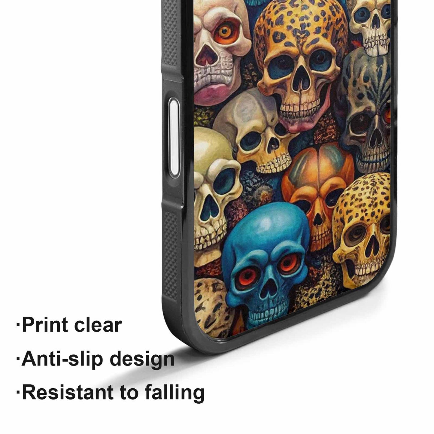 iPhone 17 Case — Skulls Animal Print Gothic Skulls, Unique Phone Case Design