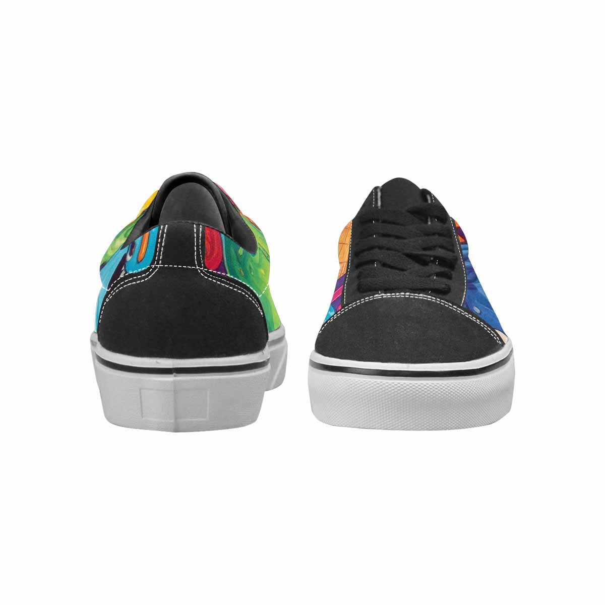 WOMEN'S Melting Ice Cream Monster Lace-Up Canvas Grunge Custom Shoes