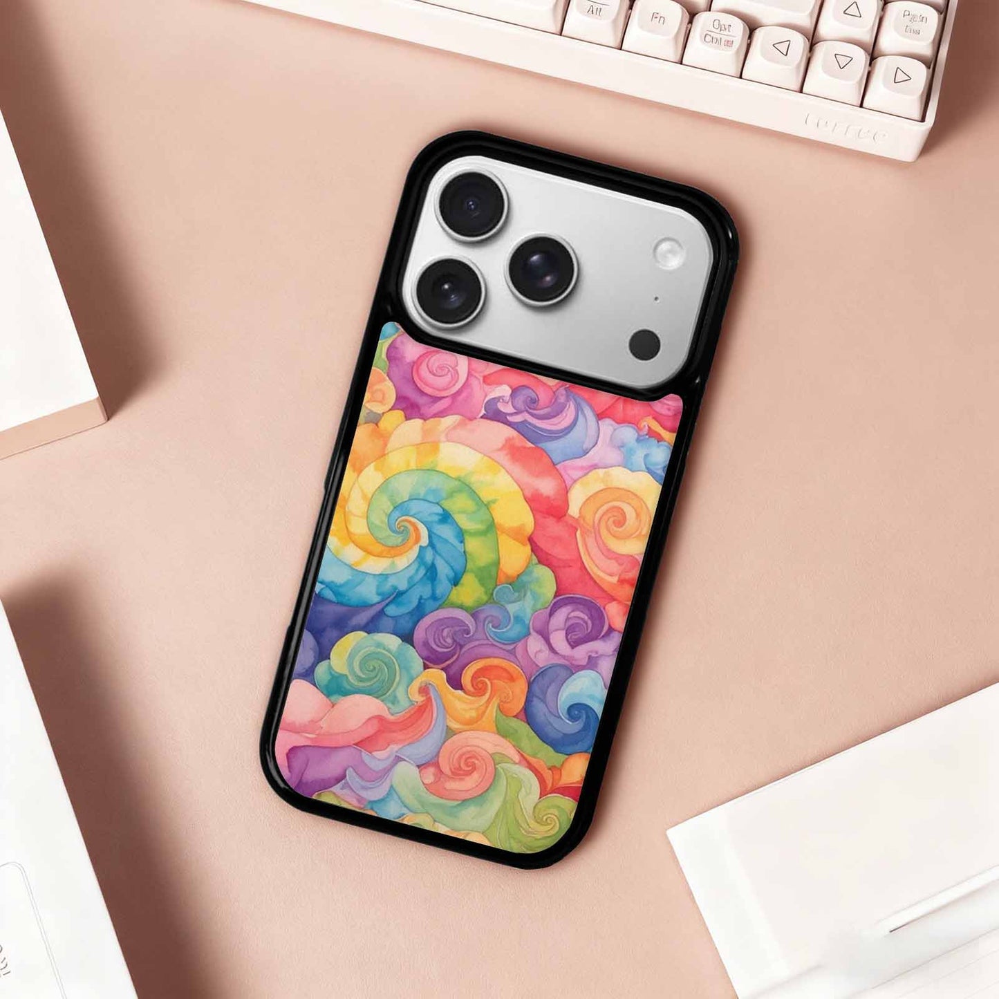 iPhone 17 Pro Case — Tie Dye Swirls Tie Dye Tie, Custom Designed Case Cover