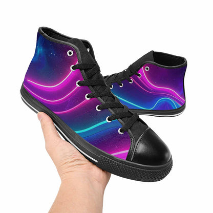 MEN'S 80S Neon Cartoon High Top Canvas Neon Fantasy Sneakers