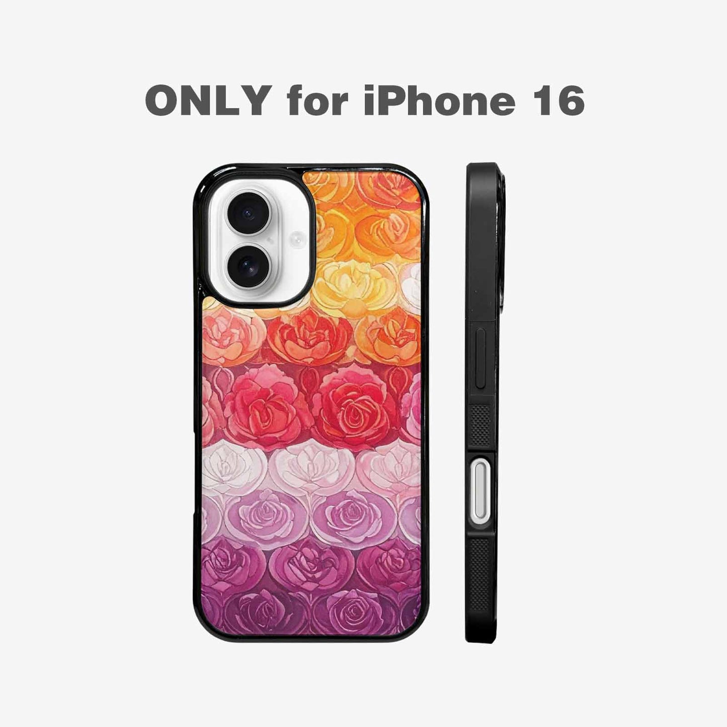 iPhone 16 Case — Lesbian Flag Color Theme Small Rainbow, Original Design Phone Case