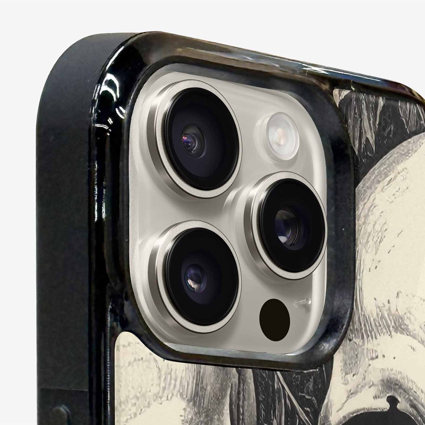 iPhone 15 Pro Max Case — 20 Skulls Overlapping Seamless Tileable Pattern, Custom Made Phone Cover