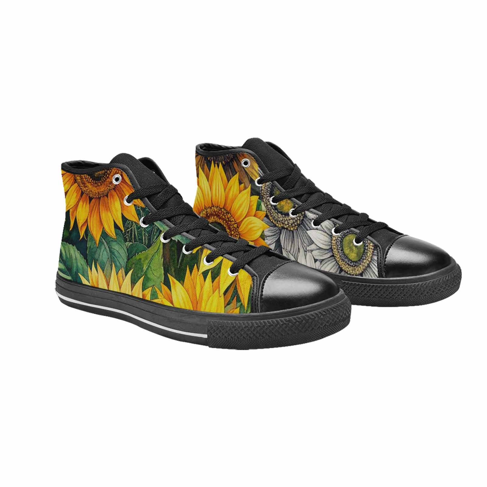 MEN'S Sunflower High Top Canvas Dark Academia Shoes