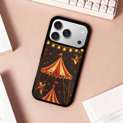 iPhone 17 Pro Case — Vintage Circus Art Pattern Retro Vintage, Custom Made Phone Cover