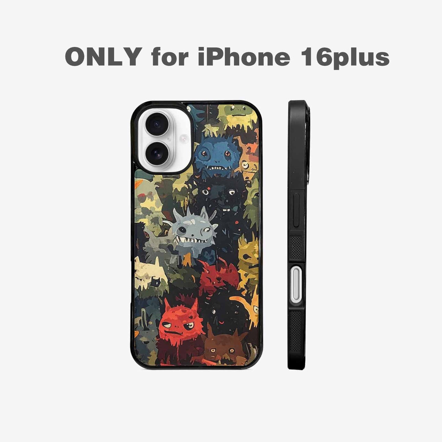 iPhone 16 Plus Case — Monsters Camomonsters Pattern Okl, Unique Phone Case Design