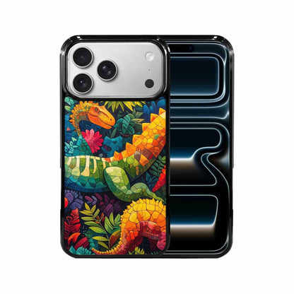 iPhone 17 Pro Max Case — Small Dinosaur Silhouette Pattern, Original Art, Original Design Phone Case