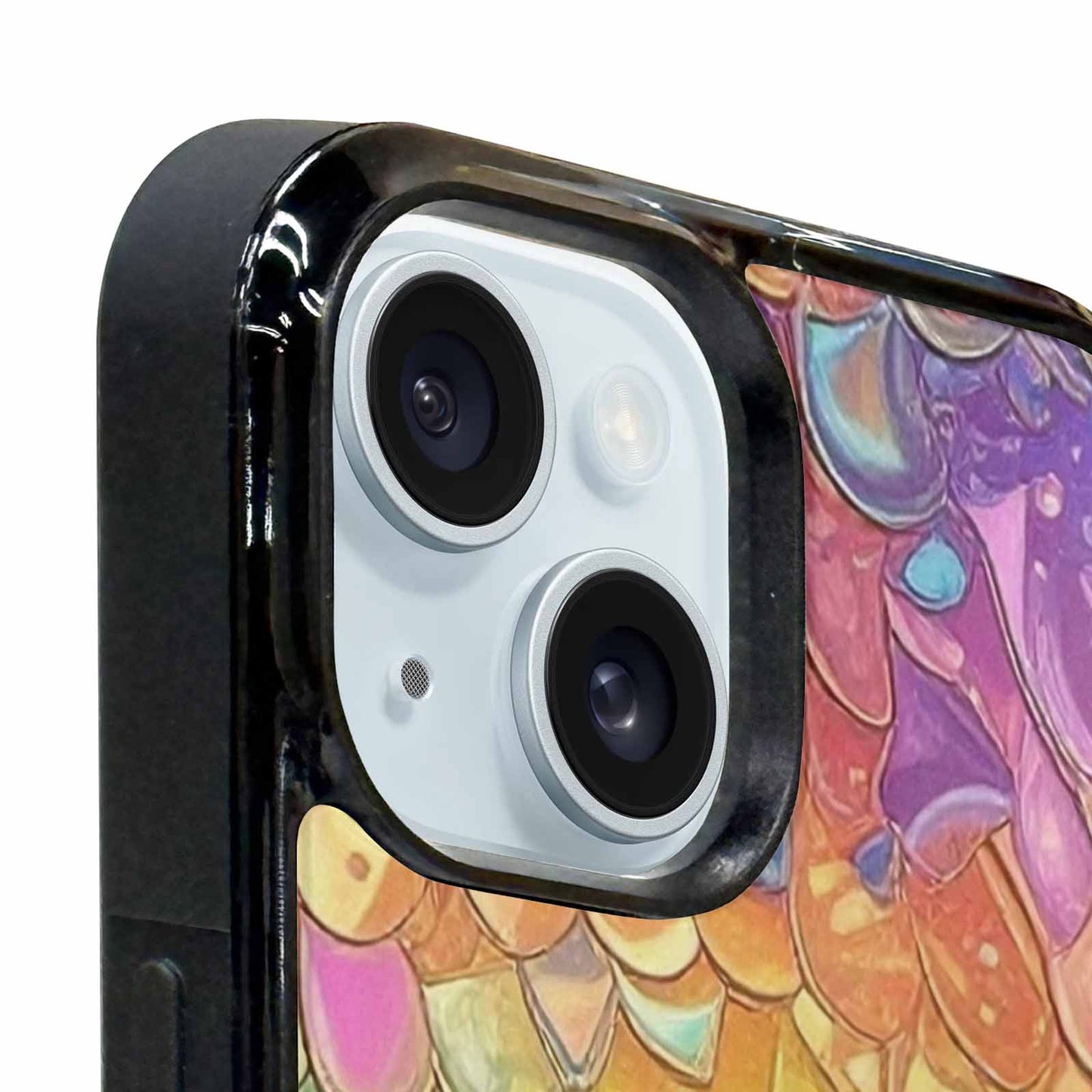 iPhone 15 Plus Case — Holographic Iridescent Shimmer Pattern Hundreds Of, Custom Printed Phone Case