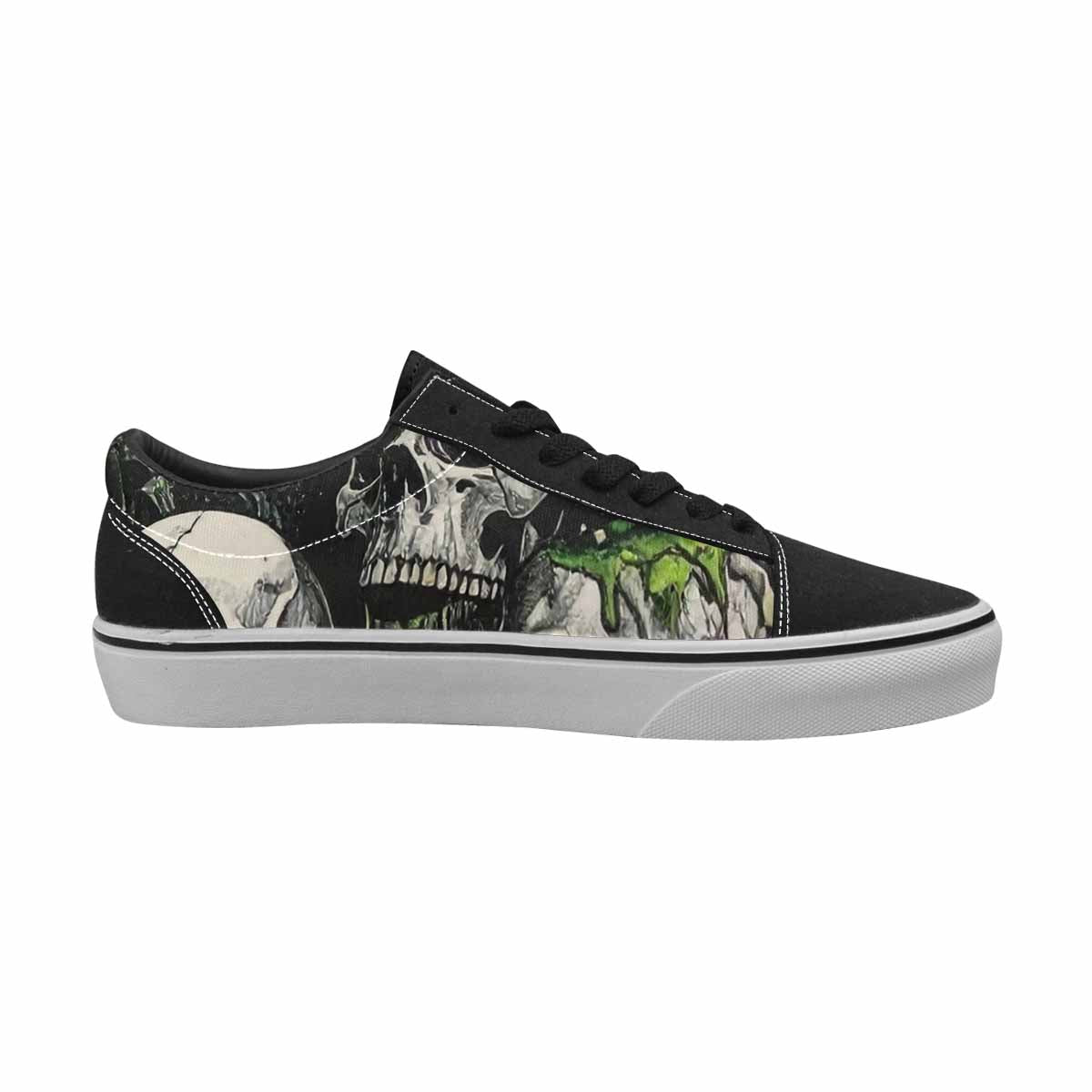 WOMEN'S Rainbow From Skull S Lace-Up Canvas Neon Fantasy Custom Shoes