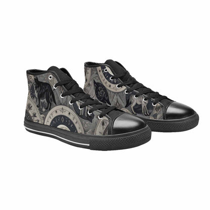 MEN'S Wolves Everywhere Collage High Top Canvas Dark Academia Shoes