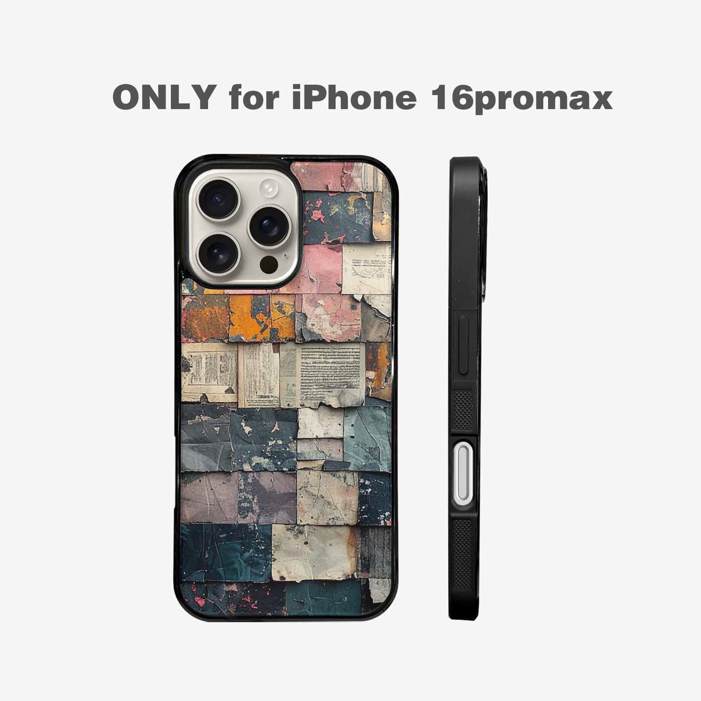 iPhone 16 Pro Max Case — Distressed Grunge Texture Pattern Hundreds Of, Personalized Phone Case