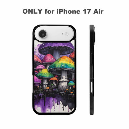 iPhone 17 Air Case — Black Purple Ink Rainbow Drip Original, Customized Protective Case
