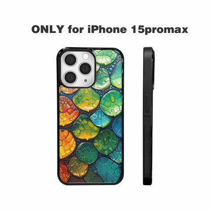 iPhone 15 Pro Max Case — Reptile Scale Full Color Vibrant Reptile, Custom Phone Case