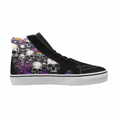 MEN'S Rainbow From Skull S High Top Canvas Dark Academia Custom Sneakers