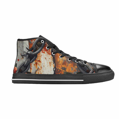 MEN'S Barbed Wire Chain High Top Canvas Surreal Sneakers