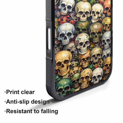 iPhone 17 Pro Case — Skulls Pattern Hundreds Of Sma Gothic, Custom Made Phone Cover