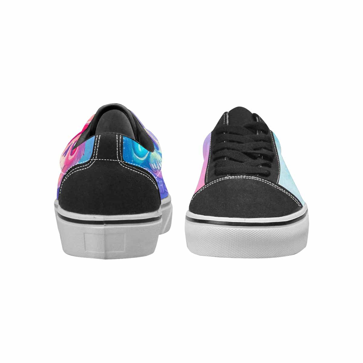 WOMEN'S Rainbow Teddy Skeletons Eye Lace-Up Canvas Y2K Shoes
