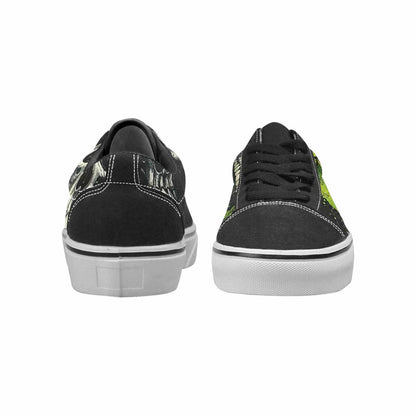 WOMEN'S Rainbow From Skull S Lace-Up Canvas Grunge Custom Shoes