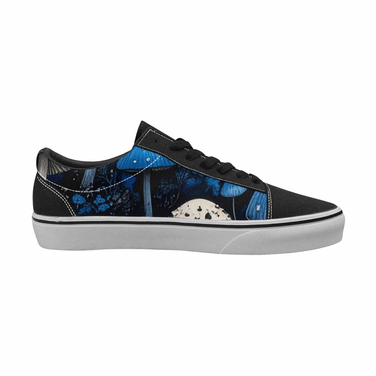 WOMEN'S Mushrooms (general) Lace-Up Canvas Dark Academia Sneakers