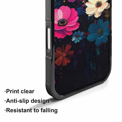 iPhone 17 Case — Shadowy Glitch Floral Pattern Floral, Custom Made Phone Cover