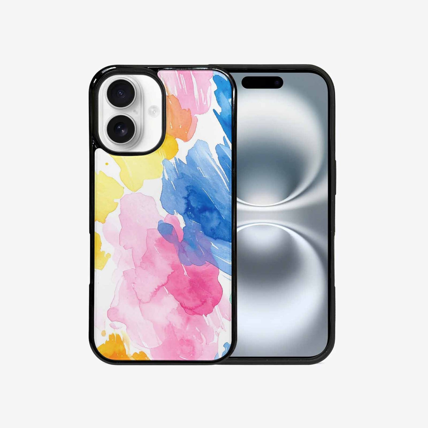 iPhone 16 Case — Trans Strong Watercolor Seamless Pattern Vibrant, Custom Printed Phone Case