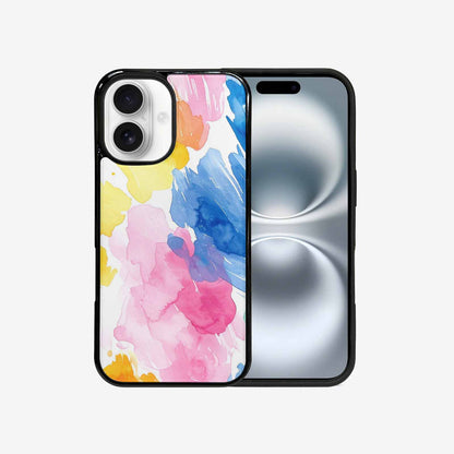 iPhone 16 Case — Trans Strong Watercolor Seamless Pattern Vibrant, Custom Printed Phone Case