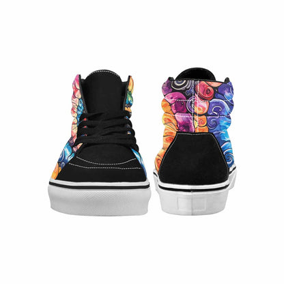 MEN'S Tie High Top Canvas Dark Academia Custom Sneakers