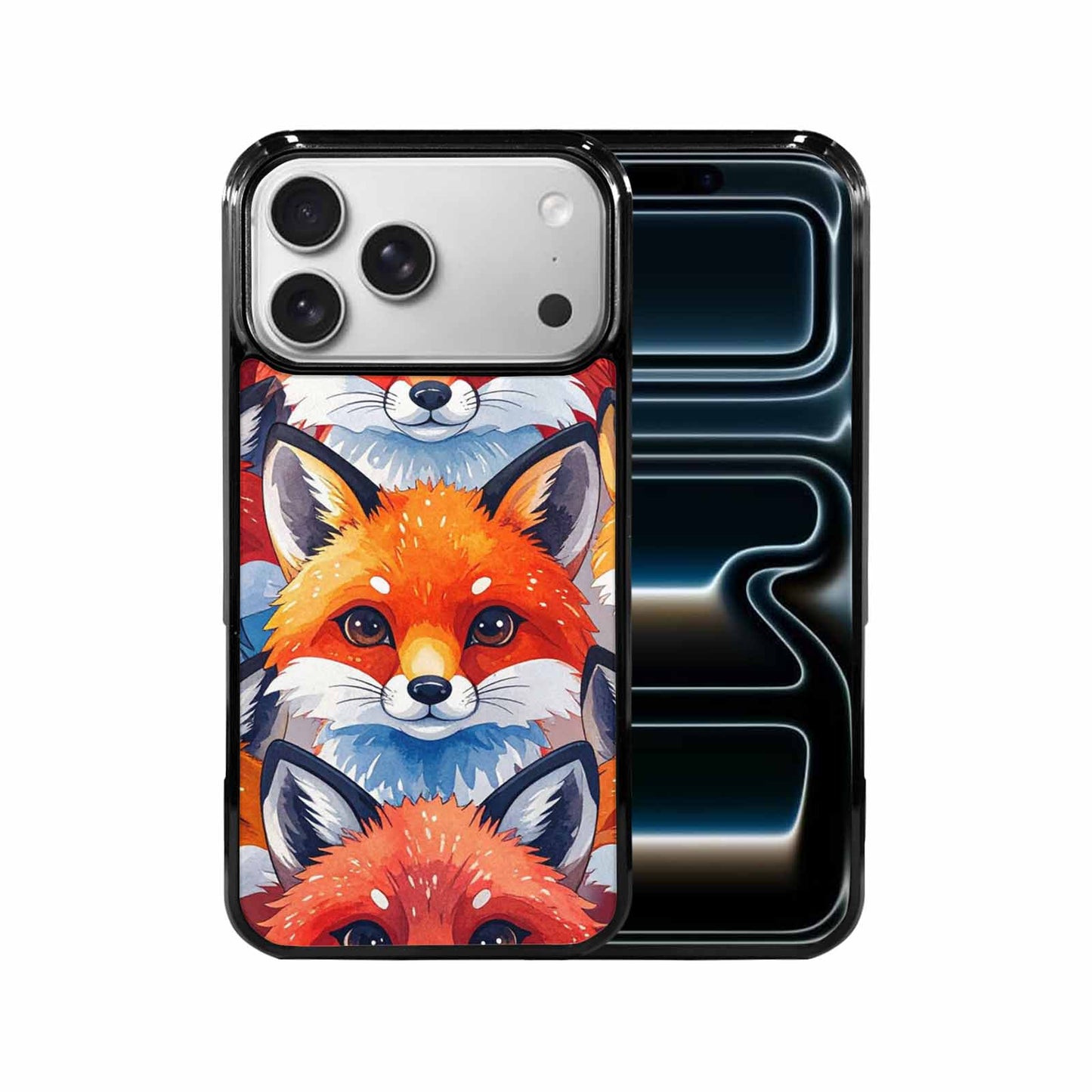 iPhone 17 Pro Max Case — Watercolor Kawaii Fox Watercolor Abstract, Custom Phone Case