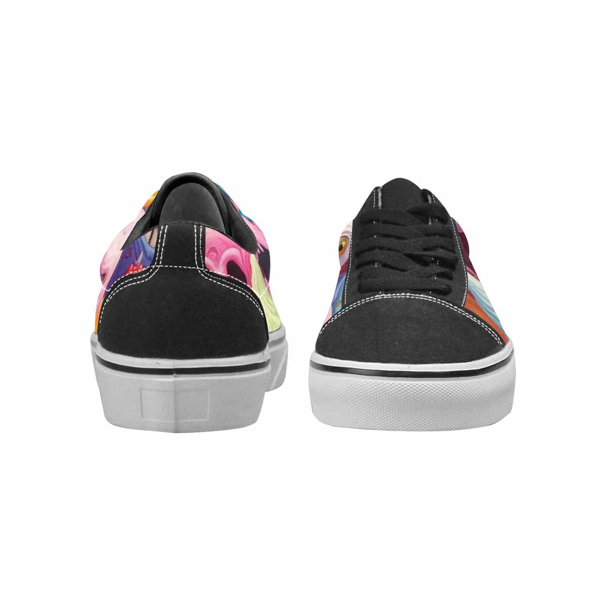 WOMEN'S Melting Ice Cream Monster Lace-Up Canvas Melting Art Custom Sneakers