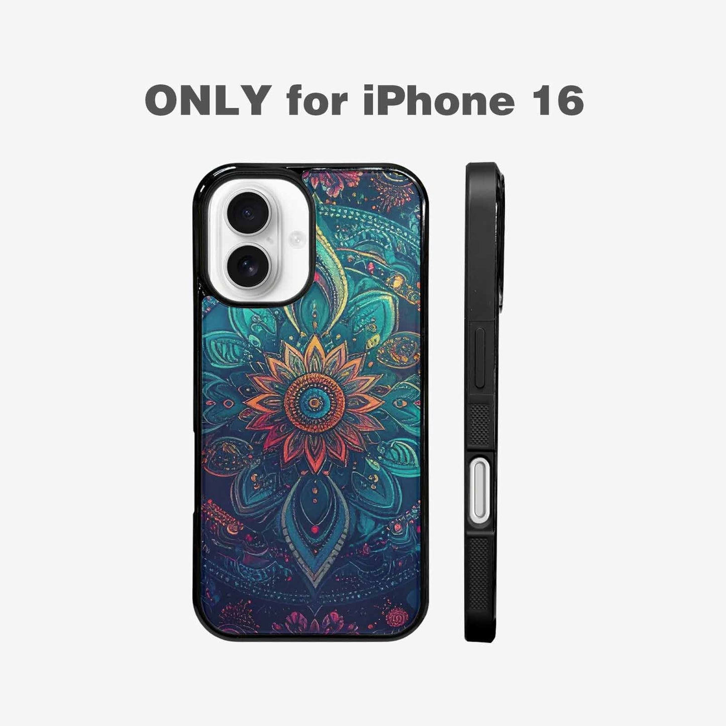 iPhone 16 Case — Paisley Mandala, Custom Art Phone Cover