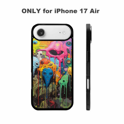 iPhone 17 Air Case — Aliens Camomelting Aliens Patt Alien Scifi, Custom Art Phone Cover